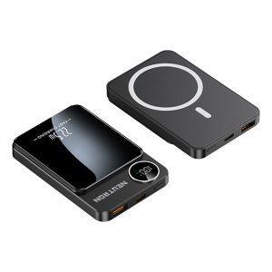 NTL-PB-05FW Neutron 5.000 mAh Dijital Göstergeli Taşınabilir Magsafe Wireless Hızlı Şarj Cihazı Powerbank