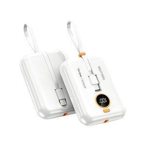 NTL-PB-11F4 10.000 MaH 22.5w Ultra Hızlı Powerbank Lightning Ve Type-c Kablolu Powerbank