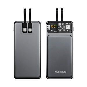 NTL-PB-12F2 Dijital Led Ekranlı Lightning Ve Type-C Kablolu Powerbank